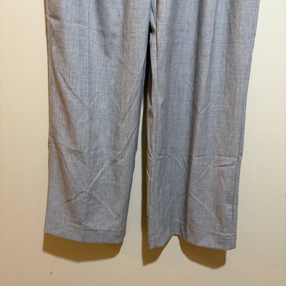 Abercrombie & Fitch Curve Love Sloane Tailored Pant Pleated Wide Leg Gray - Picture 9 of 16